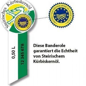 Banderole Steirisches Kürbiskernöl g.g.A.