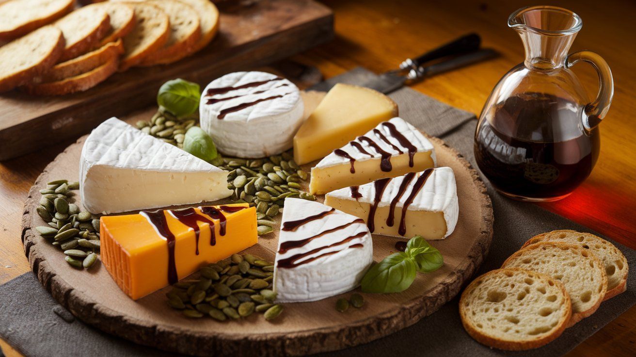 Bild Käse mit Kürbiskernöl